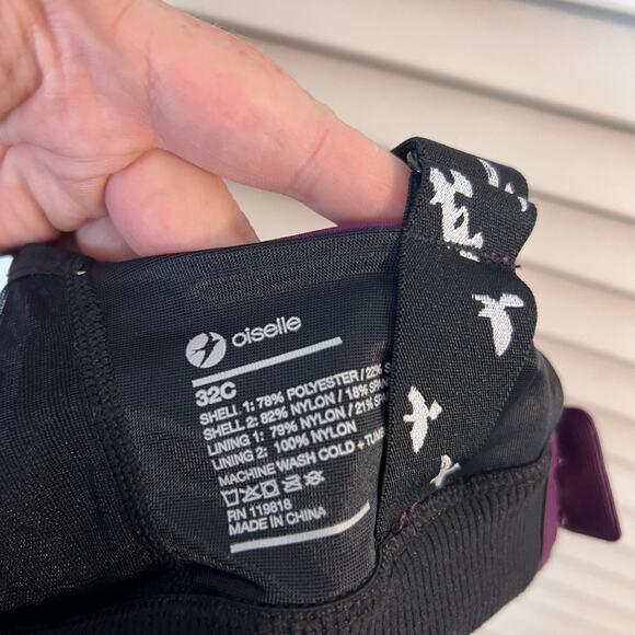 Oiselle Purple Flyout Sports Bra Adjustable Straps High Impact Running Support - Picture 4 of 4